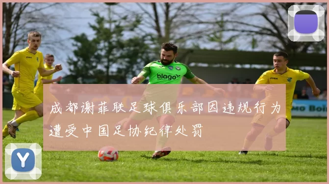 成都谢菲联足球俱乐部因违规行为遭受中国足协纪律处罚